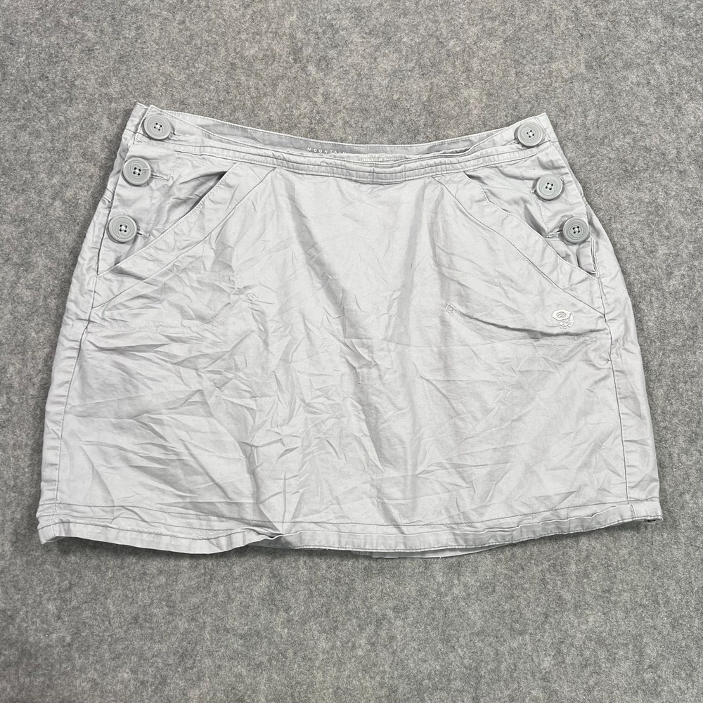 Mountain Hardwear Gray Organic Cotton Hemp Sailor Mini Skirt Women's Size 10